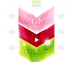 Geometric glass options infographic vectors 18