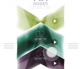 Geometric glass options infographic vectors 19
