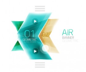 Geometric glass options infographic vectors 20