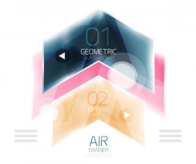 Geometric glass options infographic vectors 21