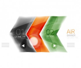 Geometric glass options infographic vectors 22