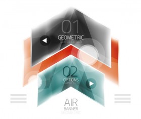 Geometric glass options infographic vectors 23