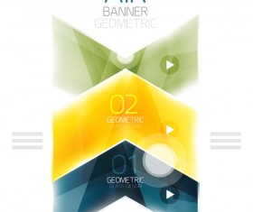 Geometric glass options infographic vectors 25