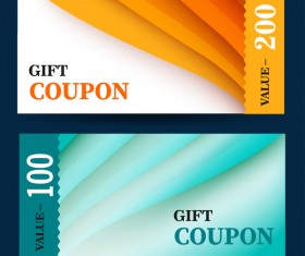 Gift coupon template vector 01