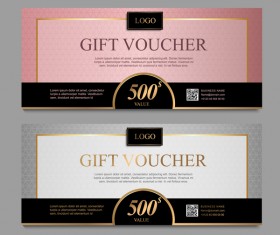 Gift voucher modern template vector 02