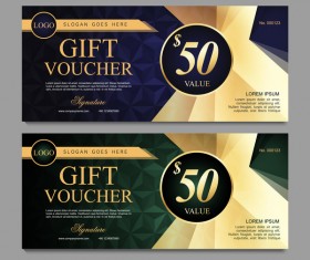 Gift voucher modern template vector 05