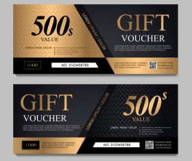 Gift voucher modern template vector 07