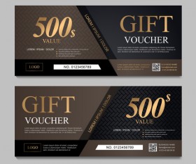Gift voucher modern template vector 08