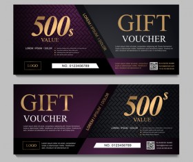 Gift voucher modern template vector 09