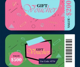 Gift voucher template vector 01