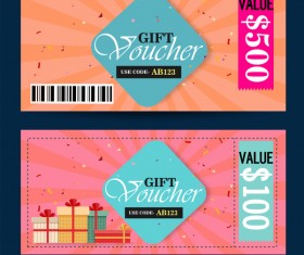 Gift voucher template vector 03