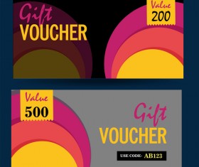 Gift voucher template vector 04