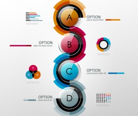 Glass cricles option infographic vector 01