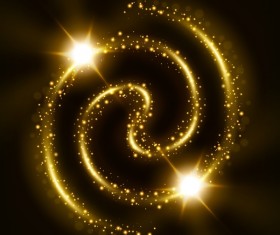 Golden glow whirl effect vector illustration 03