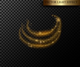 Golden light effect illustration vectors 01
