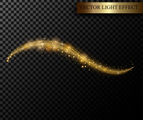 Golden light effect illustration vectors 03