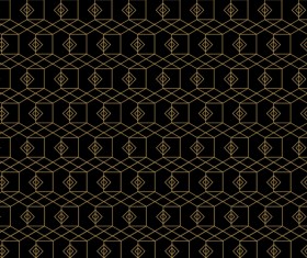 Golden lines seamless pattern vector 04