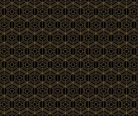 Golden lines seamless pattern vector 05