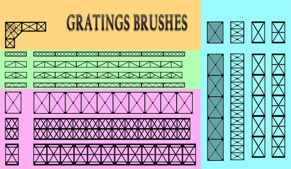 Gratings Photoshop Brushes
