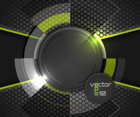 Green with black tech background vectors