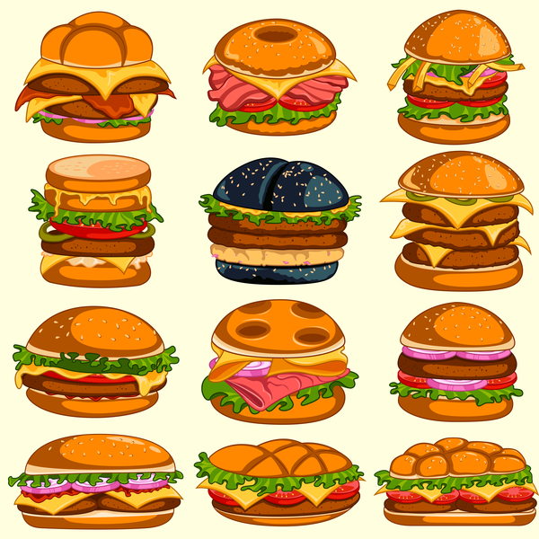Hamburger vector icons
