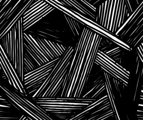 Hand drawn lines pattern seamless black with white vectors 06