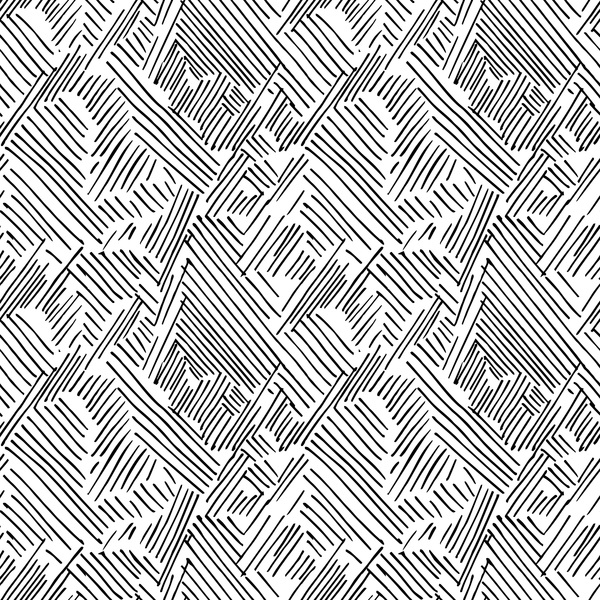 Hand drawn lines pattern seamless black with white vectors 08
