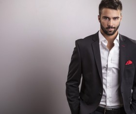 Handsome male in suit Stock Photo 02