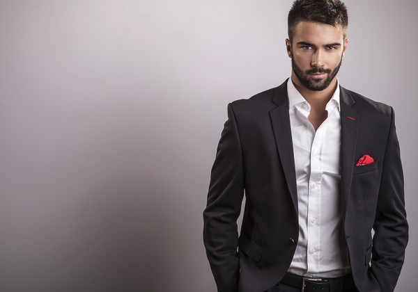 Handsome male in suit Stock Photo 02