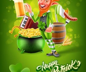 Happy St Patrick Day vector design material 01