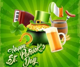 Happy St Patrick Day vector design material 02