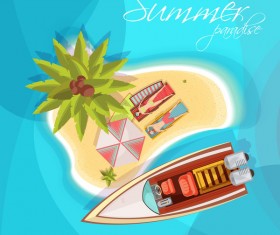 Holiday summer Islands background vector