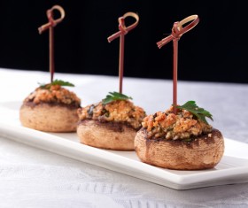 Home oven gourmet grilled mushrooms Stock Photo 04