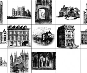 Houses and buildings Photoshop Brushes