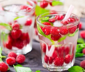 Ice Raspberry drink Stock Photo 01
