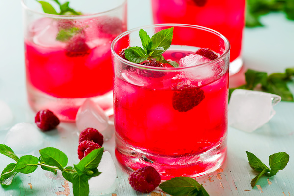 Ice Raspberry drink Stock Photo 02