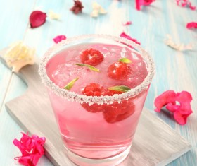 Ice Raspberry drink Stock Photo 03