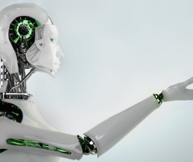 Imitation human intelligent robot Stock Photo 01
