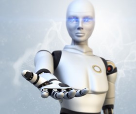 Imitation human intelligent robot Stock Photo 02
