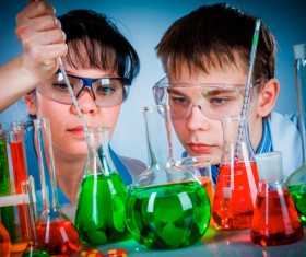 Learn chemical knowledge Stock Photo