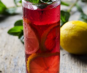 Lemon Cold iced tea Stock Photo 03