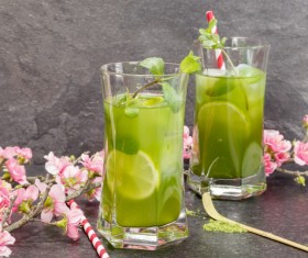 Lemon Cold iced tea Stock Photo 05