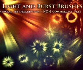 Light and burst photoshop brushes set