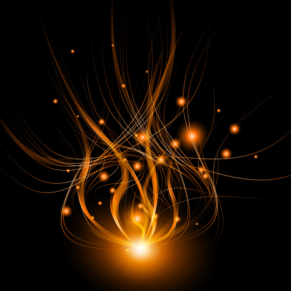 Light lines abstract effect vector background