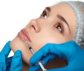 Lip Beauty Botox Injection Stock Photo 05