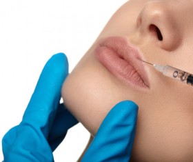 Lip Beauty Botox Injection Stock Photo 06