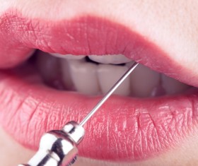 Lip Beauty Botox Injection Stock Photo 07