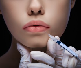 Lip Beauty Botox Injection Stock Photo 09