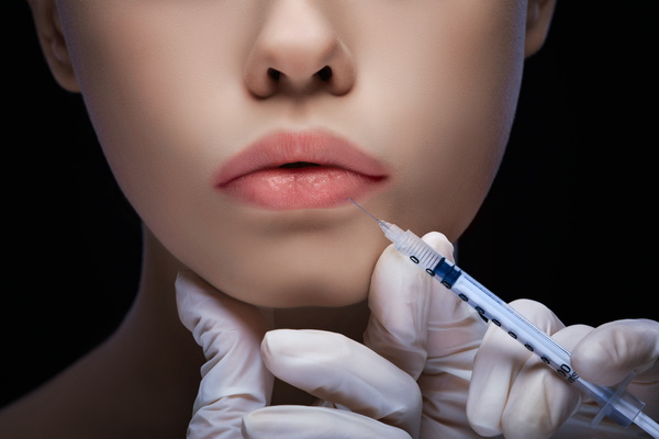 Lip Beauty Botox Injection Stock Photo 09