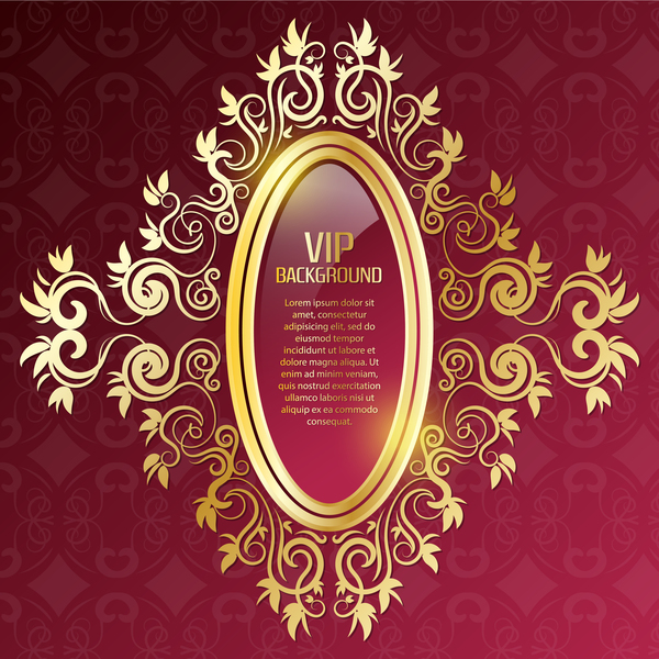 Luxury VIP red background vector